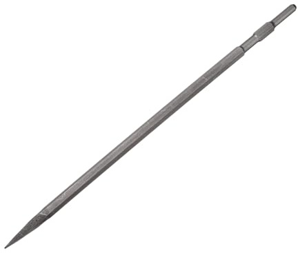QUARKZMAN Burin Hexagonal Pour Marteau-Piqueur 600mm x 17mm Acier | Pour Démolition Electrique Jardinage Paysagisme Creusement Coupe