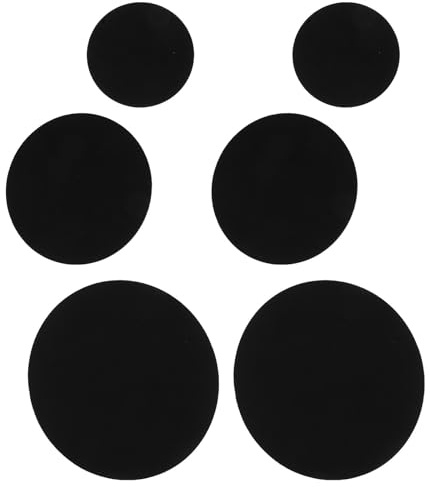 CHICAMPERA 6 Pièces Soucoupe de Jardinière Ronde en Feutre Noir | -verre pour Boissons et Pots, Surface Lisse, Diamètre Polyvalent, Usage Intérieur