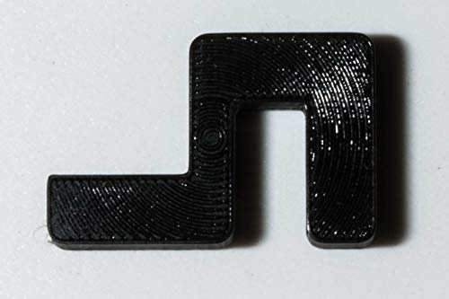 Garnelen Tom U-Line Abdeckscheibe Halter für Wandstärke 5 mm, Deckelstärke 5 mm, schwarz, 4 STK.
