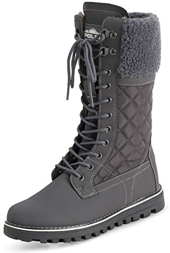 Polar Bottes Femme Mi-Mollet Impermeables – Chaudes, Resistantes et Thermiques pour l’Hiver et l’Exterieur