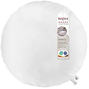 beties - PublikUp - Rundkissen 80 cm – extra festes Bodenkissen mit Schaumstoffflocken – variabel befüllbar mit Reißverschluss – Sitzkissen, Loungekissen & Spielkissen