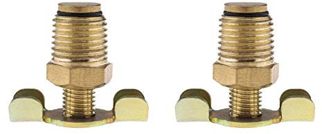 YINETTECH 2pcs Robinet de Vidange 1/4 BSP Filetés en Laiton Compatible avec Hotdog Air Commande Rotative de Purge d'échappement Compresseur