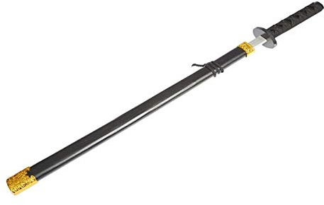 Juguetutto - Katana Decorada - Negro - Juguete de Madera