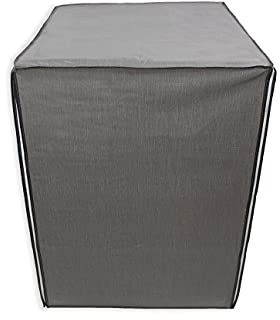 Acomoda Textil - Funda de Lavadora 60x84x60 cm. Funda Impermeable de Carga Frontal, Protectora de Lluvia, Sol y Polvo. (Gris)