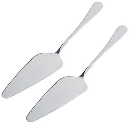 ARFUKA 2 Stück Tortenheber und Tortenmesser in einem, Kuchenheber Kuchenmesser Kuchenschaufel Tortenschieber aus Edelstahl für Küchen, Restaurants, Partys, Hochzeit, Spülmaschinenfest Silber