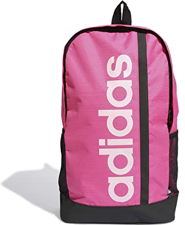 adidas Unisex - Adulto Essentials Linear Backpack, Pulse Magenta / Black / Clear Pink, One size