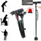 SUQ bastón Plegable con luz LED para Hombres y Mujeres, Alturas Ajustables, Plegable Ancianos bastón con asa Lateral, Bastones Ajustables y Bastones para la Artritis discapacitados y Ancianos