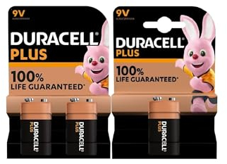 3 x Duracell 9 V Plus 6LR61/MN1604 (1 ampoule de 1 batterie + 1 ampoule de 2 batteries) 3 piles