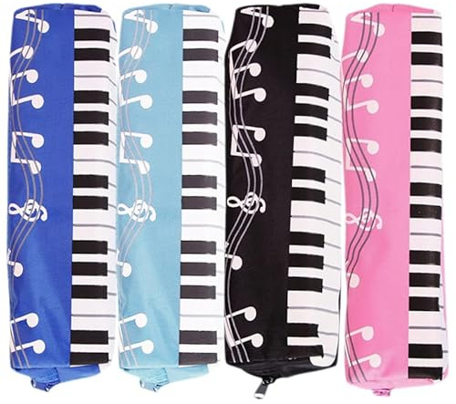 TEHAUX Music Note Pencil Bag 8.3 Inch Zipper Pen Case for Girls Students School Stationery Storage Portable Organizer for Classroom and Home