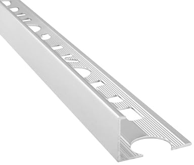 Alu L-Profil Fliesenschiene Fliesenprofil - silber - poliert 2,7m 15mm | Als Kantenschutz für sichtbare Außenecken und saubere Fliesenabschlüsse, 15mm Profilmaß, 2,7m, Aluminium, poliert, silber