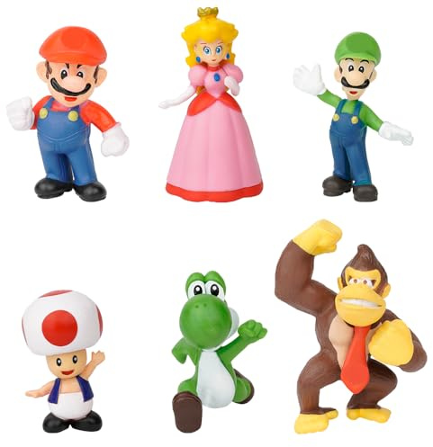 Siphus Tortendeko Kinder, 6 Stück Tortenfiguren, Tortendeko Cartoon Kindergeburtstag, Kuchen Topper Dekoration, Cupcake Deko für Geburtstag Jungen Mädchen