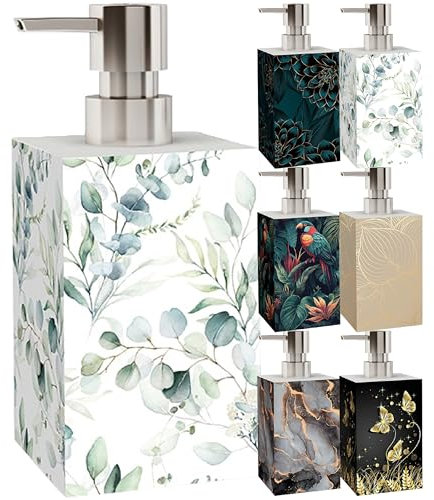 Sanilo Seifenspender, viele schöne Seifenspender zur Auswahl, modernes, stylisches Design, Blickfang für jedes Badezimmer (Eukalyptus)