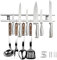 WwuHua Magnetleiste Messer，40cm Messerhalter Magnetisch，Doppelte Reihen von Messerhalter, Messerleiste Magnetisch mit 4 Haken，Knife Holder für Küchen, Garagen, Büros