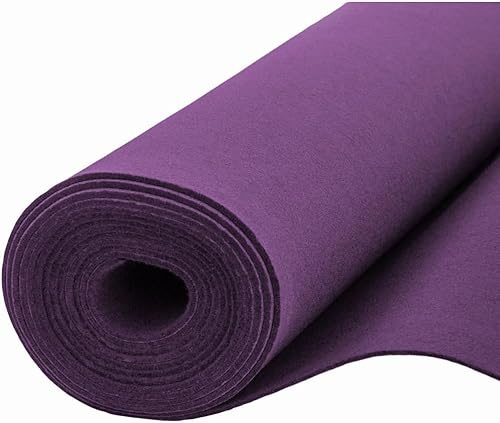Fabreco Filz Meterware 4mm Dicke (0,5 M x 100 cm) – Imprägnierter Bastelfilz & Filzstoff Meterware für Dekoration, Polster & DIY | Filz zum Basteln: Tischläufer, Filzmatte & Filzunterlage (Violett)