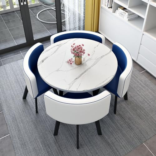 Frühstücksbar, runder Konferenztisch, runder Möbeltisch und Stuhl-Set für Garten/Esszimmer, moderne Küche, Esstisch, Abendessen