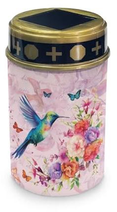 HUGS IDEA Lumières solaires en forme de colibri pour tombe - Décoration de jardin en ABS étanche - Décoration de cimetière pour jardin, cour commémorative et patio