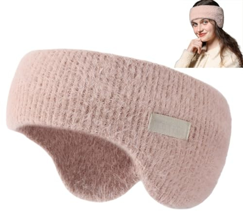 Soundproof Earmuffs for Sleeping,Ear Muffs for Sleeping,Ear Defenders for Sleepi/ng,Ea/r Mu/ffs Noise Cancelling,Warm Sleep Ea/r Mu/ffs,Noise Cancelling Headband,2 In 1 Sleepi/ng Eye Mask(pink)