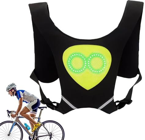 SVCEQZE Gilet Luminoso,Gilet Rifrangente da Corsa con Luci RGB | Equipaggiamento di Sicurezza Regolabile Impermeabile per Ciclismo adatto a Donne Uomini Adulti e Bambini per Runner Jogging e