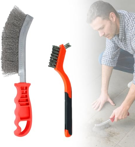 JUGUTA 2 Pezzi Spazzola in Acciaio Inossidabile 304, Spazzola Manuale in Filo di Acciaio, Spazzola Metallica, per Togliere la Ruggine e Pulire, per Pulizia di Vernice Grasso Sporco Ruggine Sporco