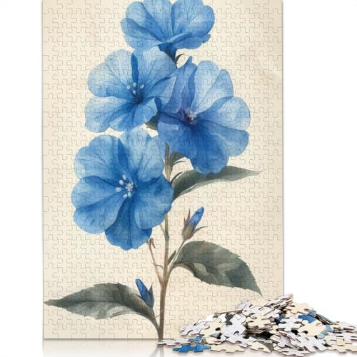 1000 Piece Jigsaw Puzzles for Adults Baby Blue Phlox Flower Art Jigsaw Puzzles for Adults, Wooden Puzzles Educational Stress Relief Toy Puzzle 38x26cm/1000pcs