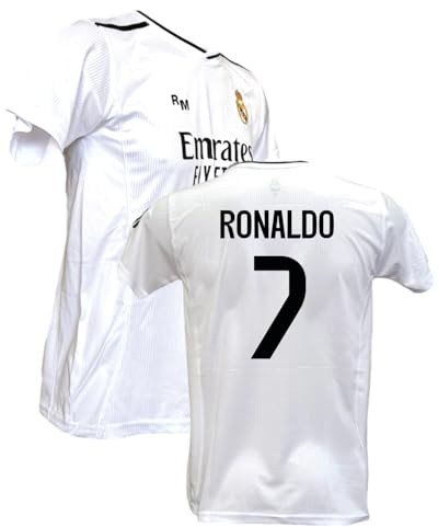 Generico Maglia Ronaldo 7 Real M Home Prodotto Ufficiale Autorizzato qualità Top Taglie da Adulto Bambino (IT, età, 14 Anni)