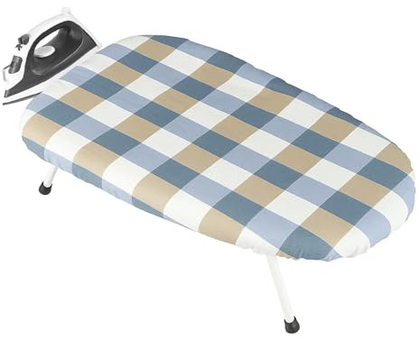 SUNNYNEST Tabletop Ironing Board 1PC Foldable Iron Rest Black White Check