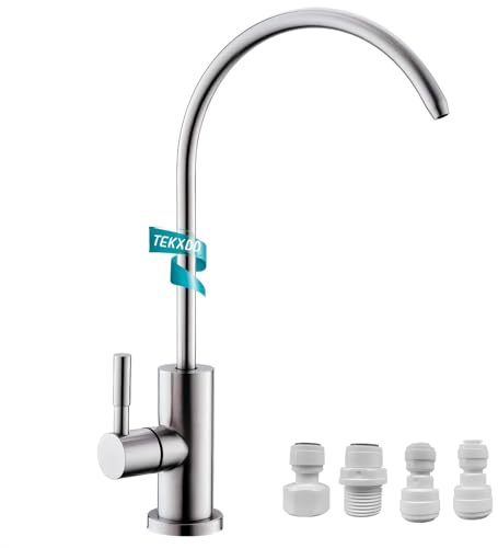 Grifo Cocina Osmosis, TEKXDD Grifo de Cocina Agua Potable, Acero Inoxidable, Giratorio 360 grados, Grifo con OsmosisInversa con Adaptador de 4