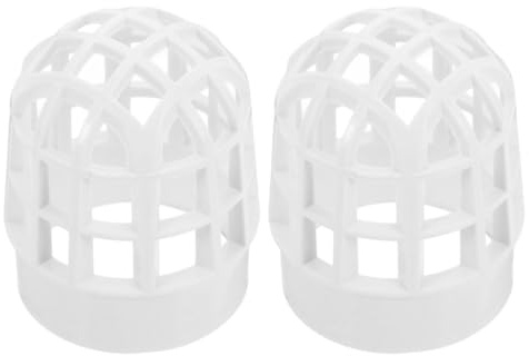 QUMIIRITY Protector de Canalón de Pvc Redondo 75 Mm, Filtro Antihojas para Bajante, Rejilla de Drenaje Resistente al Exterior, 2 Piezas para Terraza y Balcón