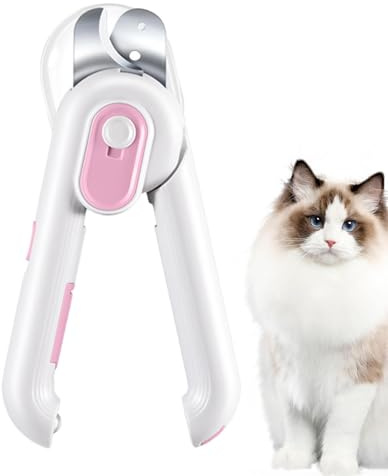 Tagliaunghie Per Artigli Di Gatto - Utensile Levigatore Toelettatura Con Luce LED | Tagliatore Di Unghie Gatti,per il Bagno e la Cura Quotidiana Ideale a Casa e in Viaggio nella Toelettatura