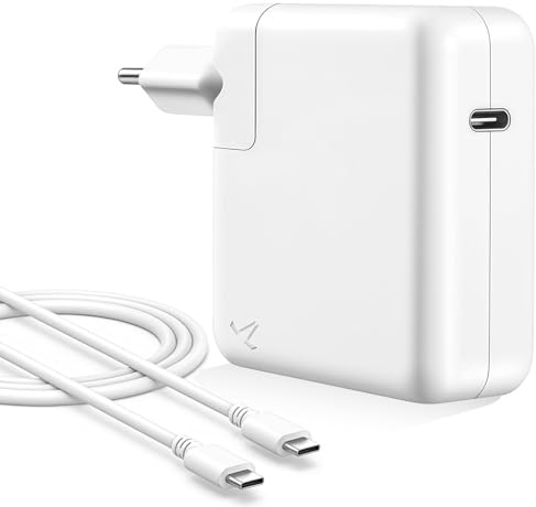 COOYA 96W USB C Cargador, Compatible con MacBook Pro 16, 15, 14, 13 Pulgadas 2021-2024, para MacBook Air M3 M2 M1, para iPad, Adaptador de alimentación USB-C Ordenador portátil, con Cable de 6.6 ft.