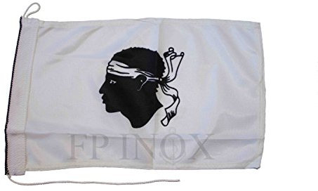 FP INOX Padiglione Corsica (Bandiera) 30 x 19 cm