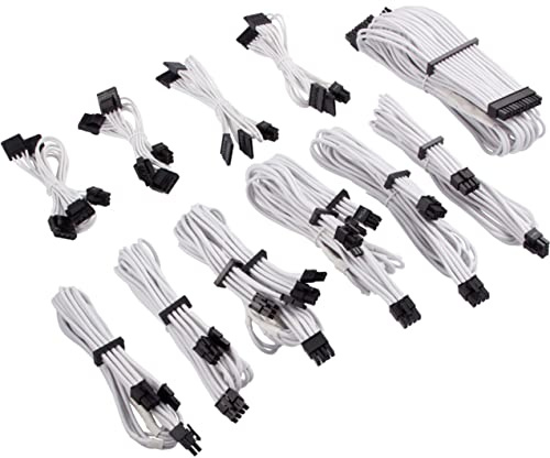 Corsair Premium Sleeved Netzteil Pro-Kabel-Set Typ4 (Generation 4-Serie) Weiß