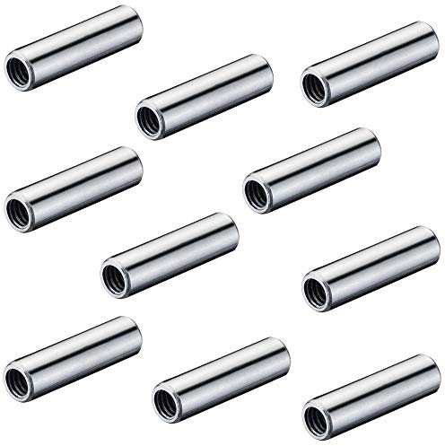 Gedotec Möbelschrauben M4 Hülsen-Schrauben 22 mm Verbindungsschraube für Bohrloch Ø 5 mm | Stahl verzinkt | Holz-Dicke 28–33 mm | Gewindehülse mit Innengewinde M4 | 20 Stück - Möbelverbinder Schrauben