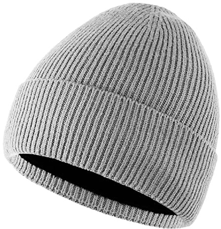 Connectyle Boys Girls Knit Kids Hat Fleece Lined Warm Winter Hats Daily Beanie Skull Cap Dark Grey