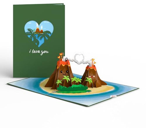 Lovepop® 3D Pop-Up Karte I lava you romantische Grußkarte für Geburtstag, Liebe, Jahrestag, Hochzeitstag, Valentinstag | inkl. Umschlag & Versteckfach für Geld & Gutscheine
