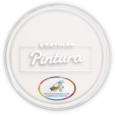 Kryolan Pintura Water Color Make-up White 25 ml I Wasserbasierte Kinderschminke für Gesicht & Körper I CE-zertifiziert I Schnell trocknend, leicht abwaschbar & individuell deckend
