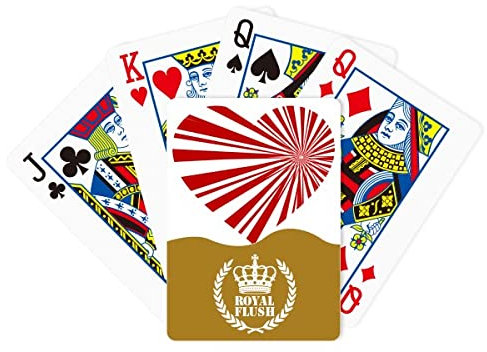 Red Valentine's Day Heart Bloom Royal Flush Poker Spielkartenspiel