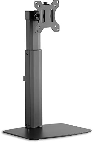 Xantron® ECO-DS100 Monitorständer Höhenverstellbar Neigbar Schwenkbar Drehbar/ Monitorhalterung 1 Monitor 17-32 Zoll, VESA 75x75 & 100x100 / Monitor Standfuss mit Quick Release – inkl. Montagematerial