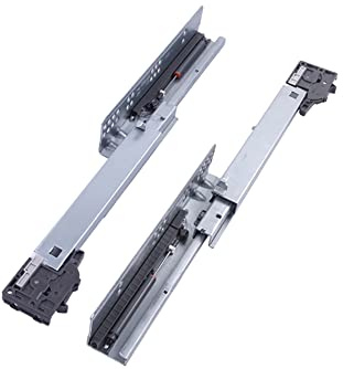 Aiyomi Vollauszug Schubladenschienen Verdeckte Dämpfer Schubladenführung Mit Kupplungen Soft Close Leise Auszugsschienen Unten Montiert Kapazität 35Kg 10 Zoll 250mm (1 Paar)