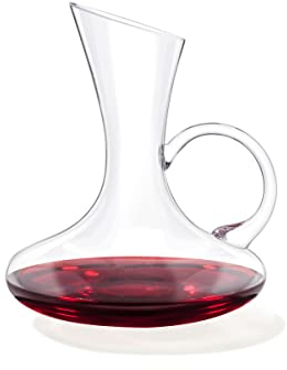 Wilmax Caraffa per decantare il vino rosso - 1200 ml - Caraffa per vino in vetro - Caraffa per decantare - Caraffa per vino -Bicchieri da vino bianco