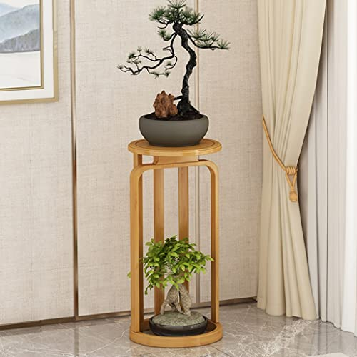 GIZNXBA 2-stöckiges Blumenständer Modern Pflanzenständer Hoch Für Innen Und Außen, Vertikales Pflanzenregal Blumenbank Holz Für Terrasse, Wohnzimmer (Color : /Primary Colors, Size : B)