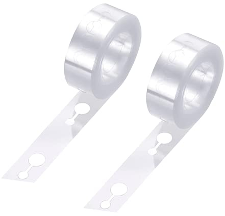 Striscia di Decorazione, 2 Rotoli Arco di Palloncini Ghirlanda Striscia Kit, 5m Balloon Strip Doppio Fori, Nastro per Palloncini, per Feste, Matrimoni, Festa di Natale, Compleanni