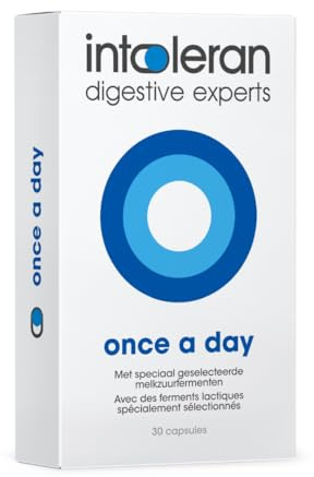 Intoleran Once a Day Complément Probiotique Lactase - 30 gélules | Complément alimentaire probiotique pour l'intolérance au lactose