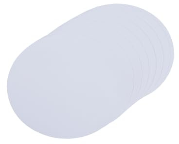 JIHUOO 100 Stück 8 cm runde Papierausschnitte Kraftpapier Kreise Ausschnitte Runde Blanko-Karten Klassenzimmer Pinnwand Dekorationen Weiß