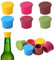 Dokeno 12 Piezas Tapones de Silicona para Botellas de Vino, Tapones de Botellas Cristal, Tapones Corona de Silicona Colores, Tapón para Botellas, Tapas Reutilizables Silicona para Cerveza y Champán