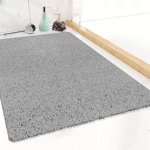 Walant Duschmatte rutschfest 60x80: Antirutschmatte Dusche Duscheinlage rutschfest Schnell Trocknende Rutschmatte Dusche Hocheffiziente Entwässerung - duschwanneneinlage Grau