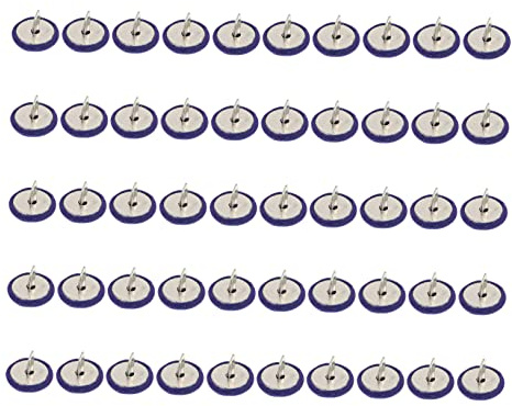 PLAFOPE 50 Remaches de Dos Patas Envueltos en Tela, 50 Piezas, Azul, de Hierro y Tela, Decorativos y Fáciles de Usar para Manualidades y Scrapbooking