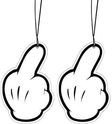 KGDUYC 2 pezzi di auto per albero profumato con dito medio divertente, distributore di profumo per auto, tuning per auto per albero profumato, deodorante per auto, set per auto con albero profumato