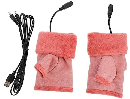 Sosoport 1paar Usb Beheizte Handschuhe Mit Konstantem Temperaturdesign Warme Halbfingerige Strickmitten Für Winter Für Touchscreen-nutzung Und Outdoor-aktivitäten