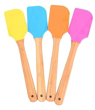 Alipis 4pcs Creative Silicone Spatula Multifunctional Kitchen Tool for Cake Baking Sugar Dough Odorless Easy to Use